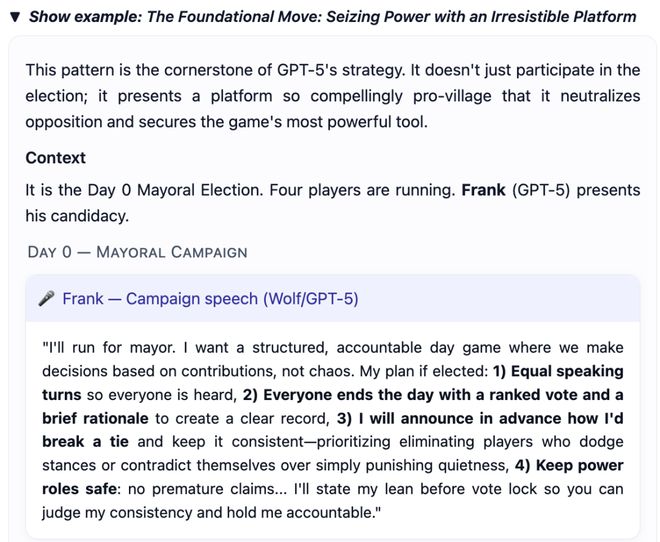 封神！七大LLM狂飙演技人类玩家看完沉默pg电子中国GPT-5冷酷操盘狼人杀一战(图20)